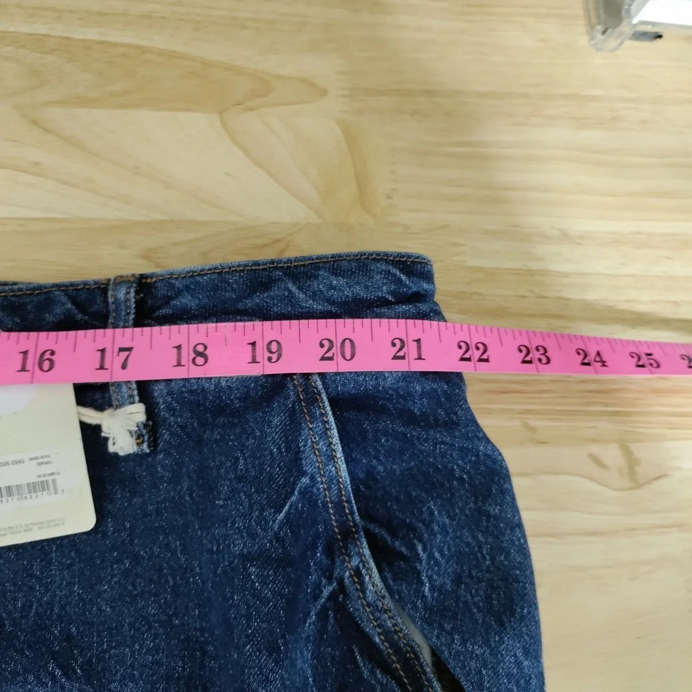 a.n.a Women Blue High Rise Denim Cargo Maxi Skirt Size 20W Medium Wash Utility